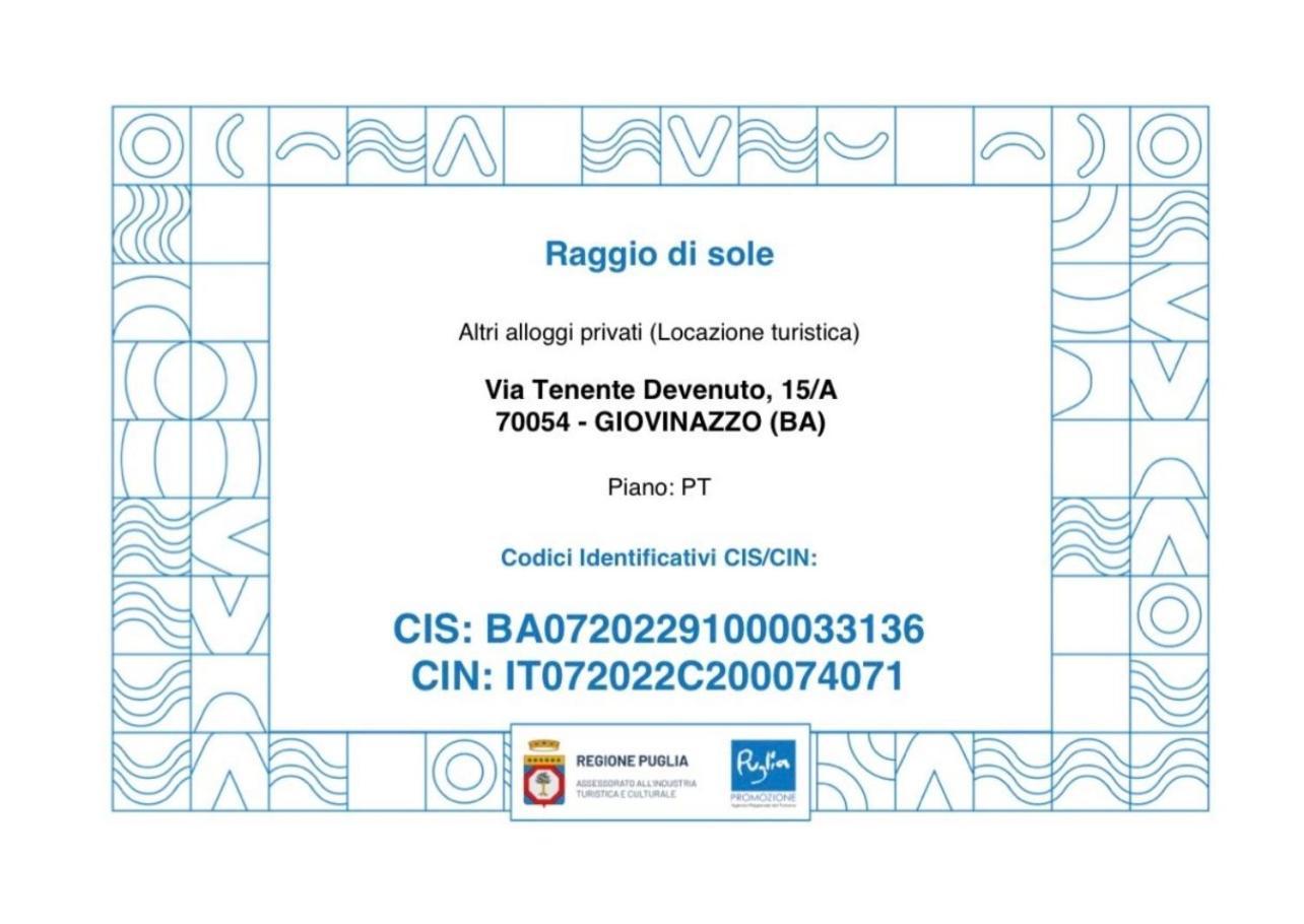 Casa Vacanza Raggio Di Sole Giovinazzo Eksteriør billede